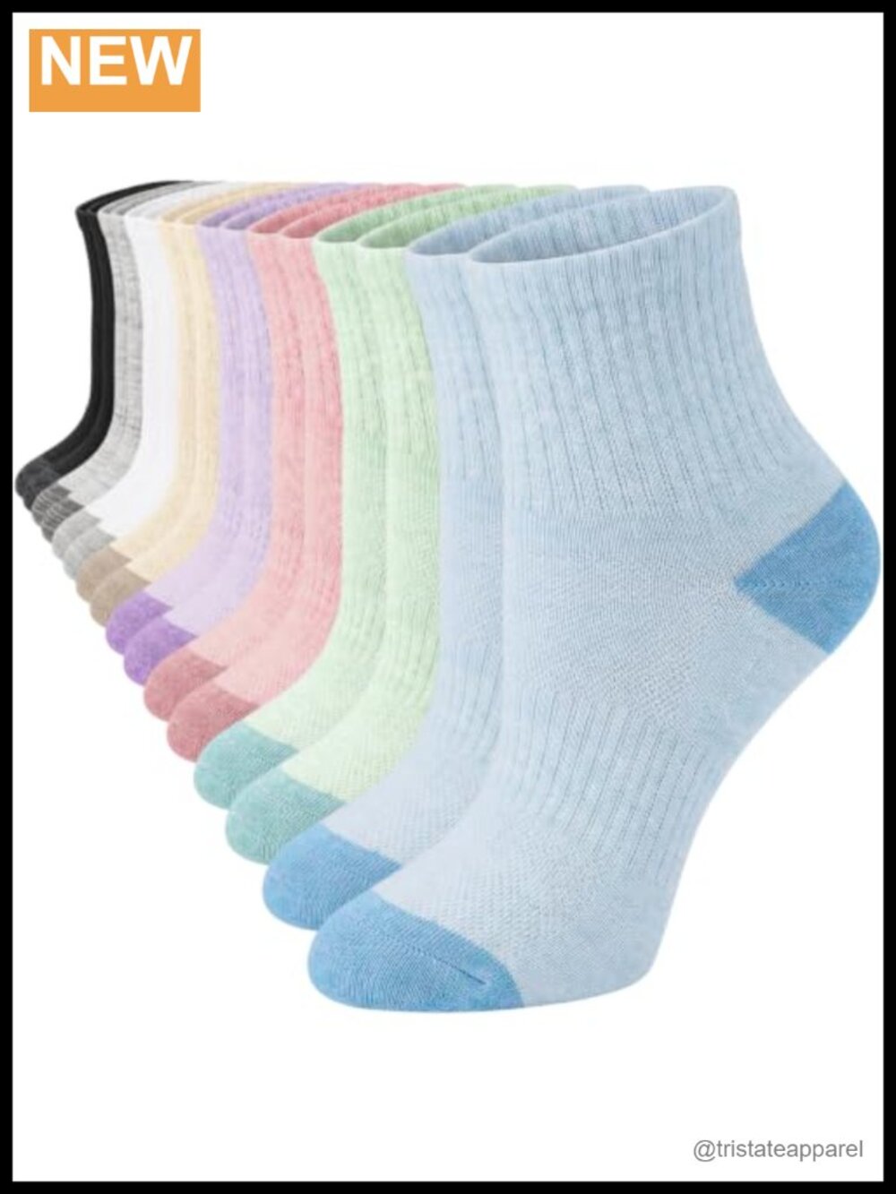 Womens Ankle Socks 8 Pairs Cotton Blend Mesh Arch Support